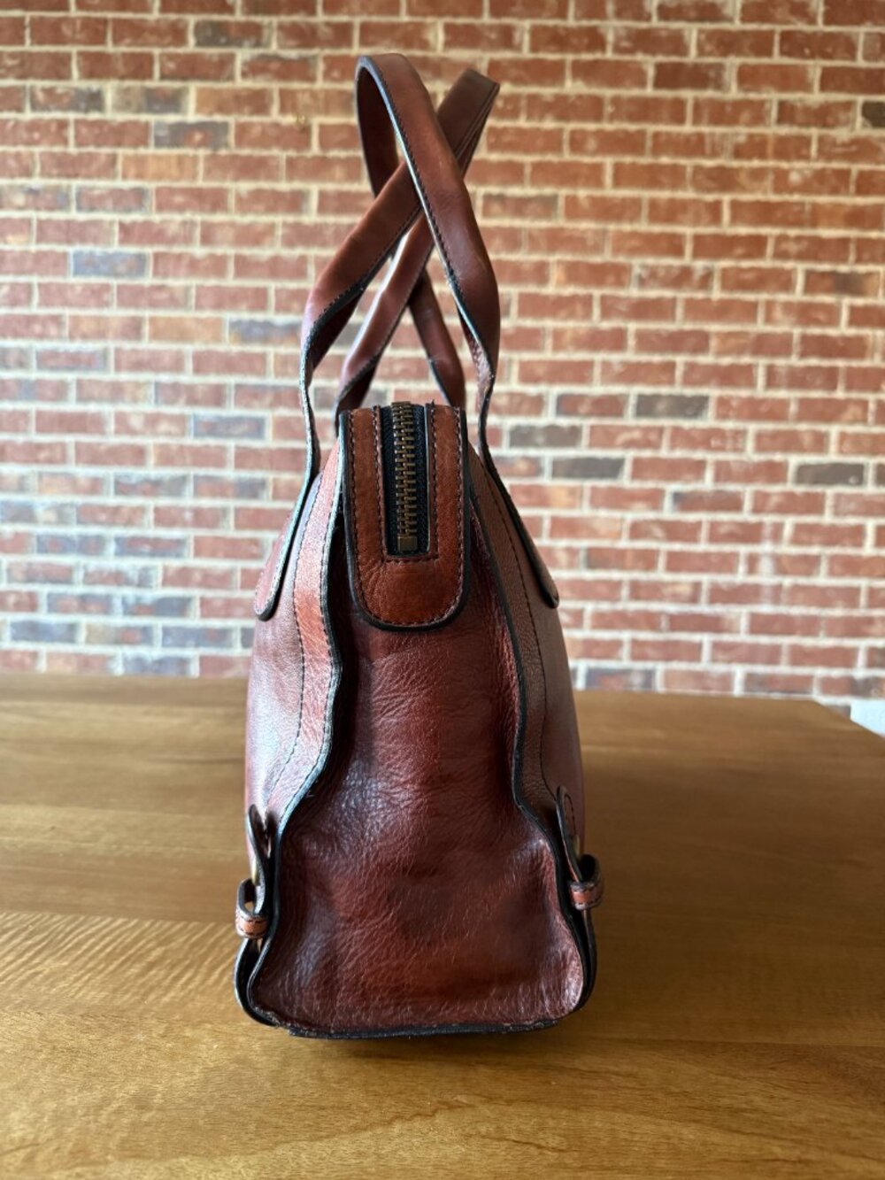 FOSSIL Vintage Reissue VRI Leather Satchel Shoulder Bag. - Picture 4 of 15